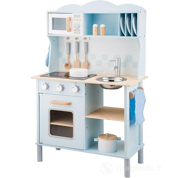 Cucina legno azzurro (11065)