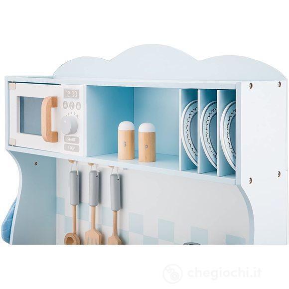 Cucina legno azzurro (11065)