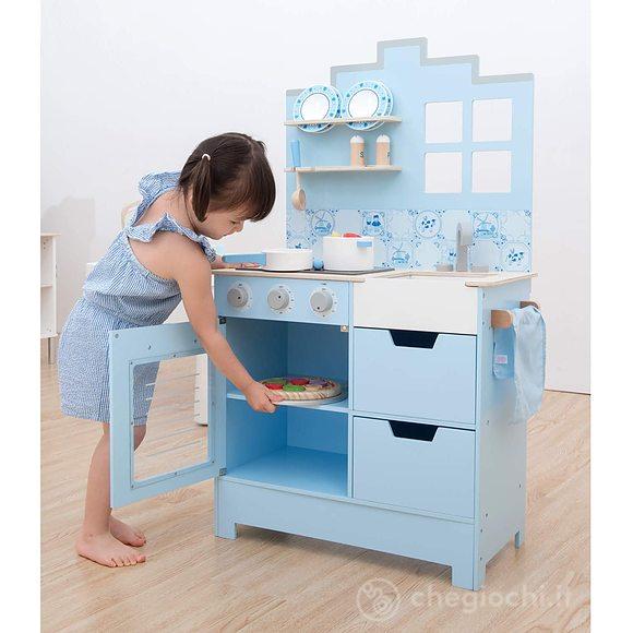 Cucina legno blu (11069)