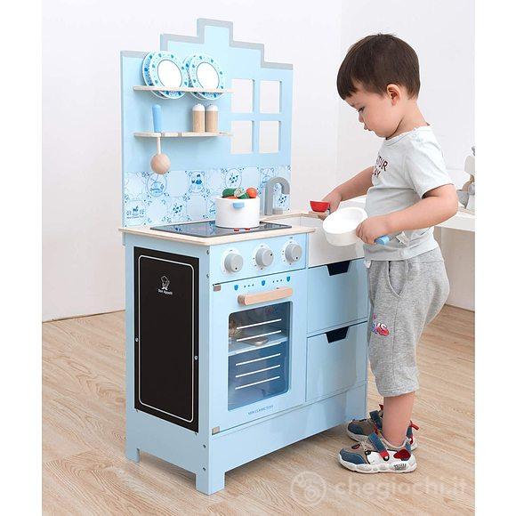 Cucina legno blu (11069)
