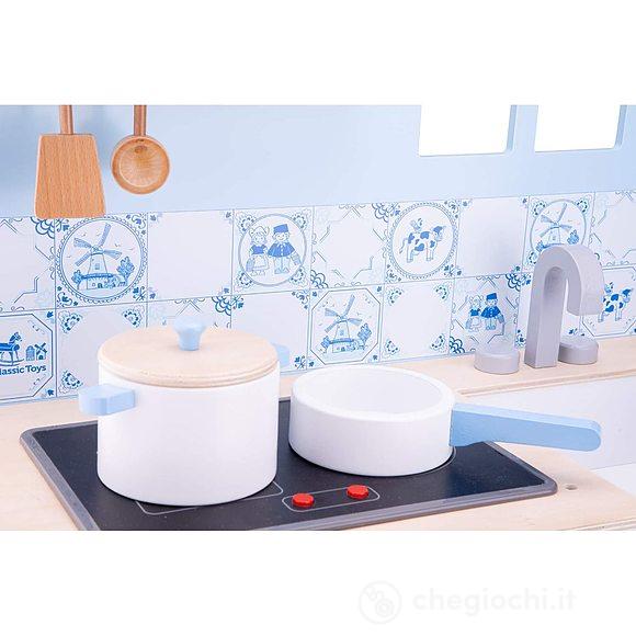 Cucina legno blu (11069)