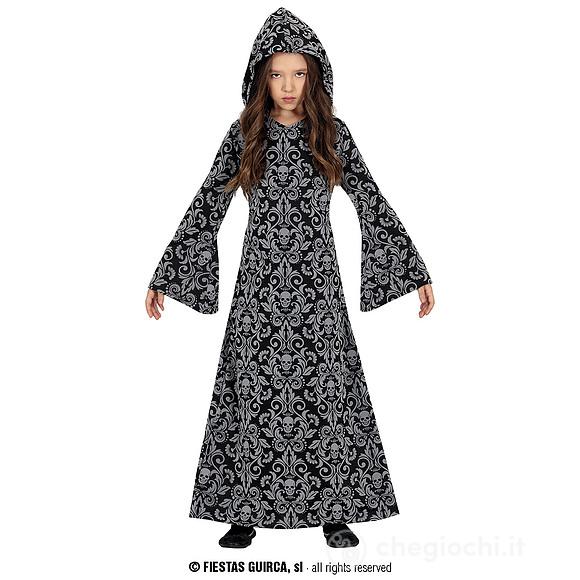 Costume Nero Da Strega Con Cappuccio Bambina 5-6 Anni (78070)