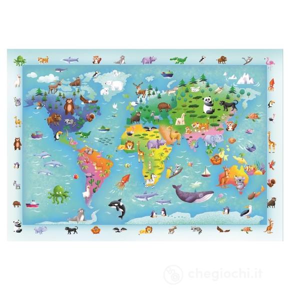 Maxi Puzzle 60 pz - Wildlife Map (26072)