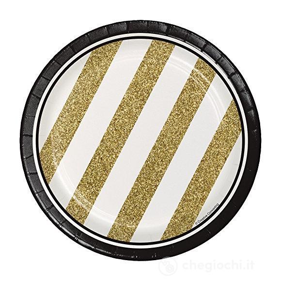 Creative Converting: Plt7 Ss 12/8Ct Black & Gold