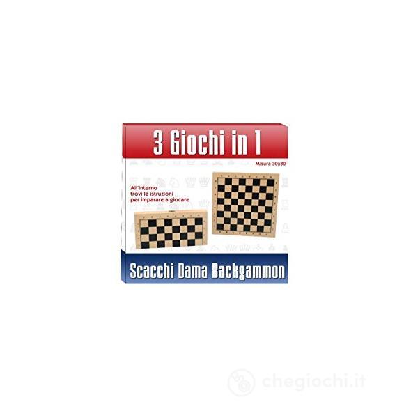 Scacchiera Dama 3 In1 Legno Piegh.2277B