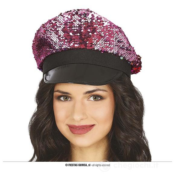 Berretto Paillettes Fucsia (13078)