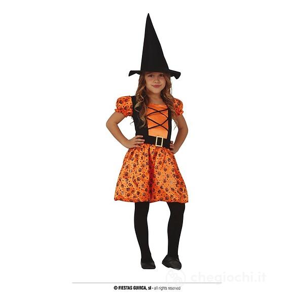 Costume Strega Zucca Bambina  5-6 Anni (77080)