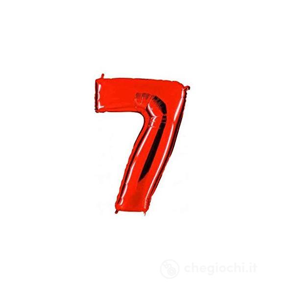 Palloncino Mylar 40 (100cm) Numero 7 Red