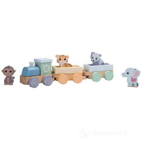 Set trenino in legno con animali (80088)