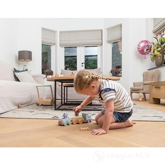 Set trenino in legno con animali (80088)