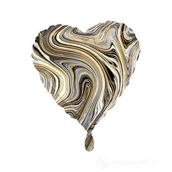 Anagram: Standard Marblez Black Heart Foil Balloon S S18 Q