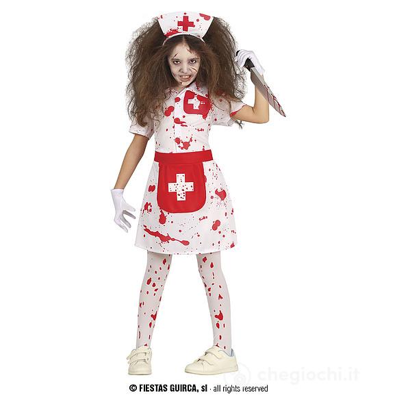Costume Bambina Da Infermiera Insanguinata 5-6 Anni (78096)
