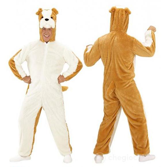 Costume Adulto cane Bulldog peluche M
