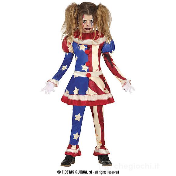 Costume Da Clown Patriottico Bambina 5-6 Anni (78100)
