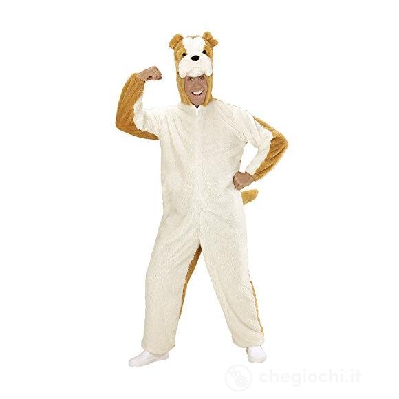 Bulldog In Peluche Soft (Costume Con Cappuccio E Maschera)