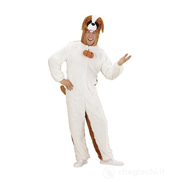 San Bernardo In Peluche Soft (Costume Con Cappuccio E Maschera) (M/L - H 175 Cm)