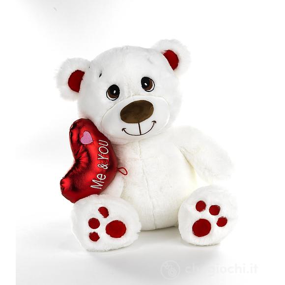 Orso Bianco 30 Cm Seduto I Love You