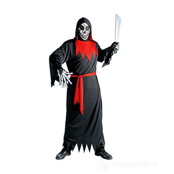 Evil Phantom (Tunica Con Cappuccio, Cintura, Maschera) (140 Cm / 8-10 Years)
