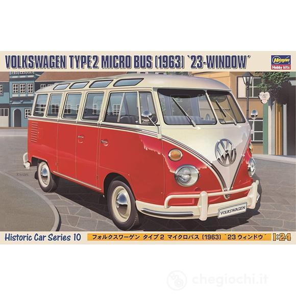 1/24 Volkswagen Typ 2 Minibus, 23-Finestrini, 1963 (Hashc10) (HA21210)
