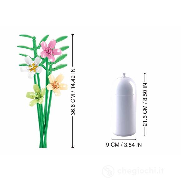 Costruzioni Fiore Fresia Con Vaso (000113)