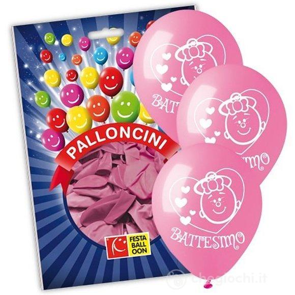 Palloncino Medium Battesimo Bimba 16 pezzi