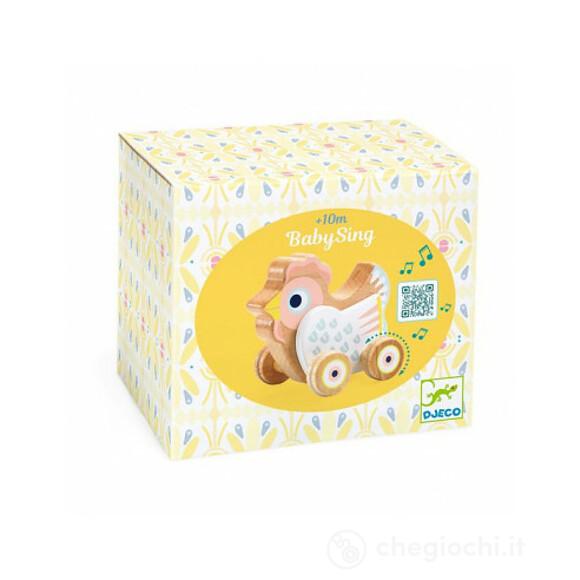 BabySing gallina legno musicale - Primi anni Baby white (DJ06130)