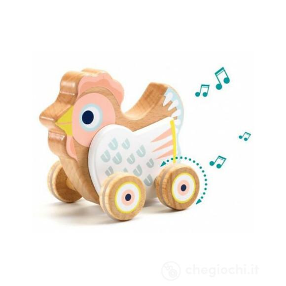 BabySing gallina legno musicale - Primi anni Baby white (DJ06130)
