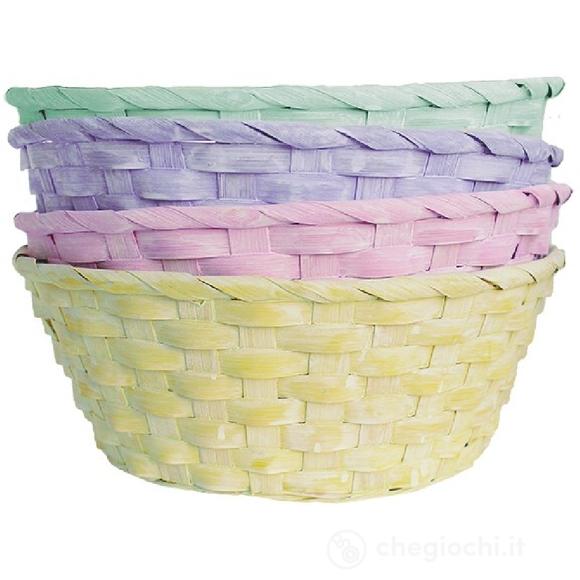 Cestino Pasqua Bambu 25x10cm Ass.to