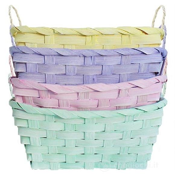 Cestino Pasqua Bambu 20x17x9cm Ass.ti