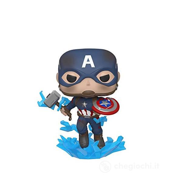 Marvel - Avengers Endgame - Pop Funko Vinyl Figure 573 Captain America W/ Broken Shield & Mjolnir 9 cm