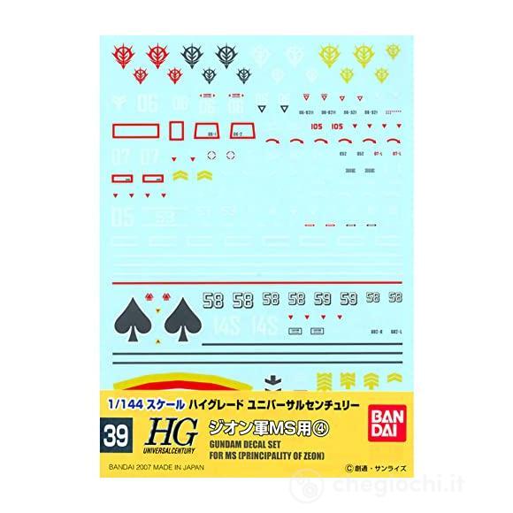 Gundam Decal 39 Hguc Zeon 4 Gd39
