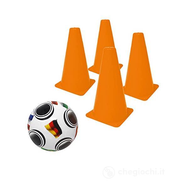 Pallone Mini World Diam. 11Cm Con 4 Conetti