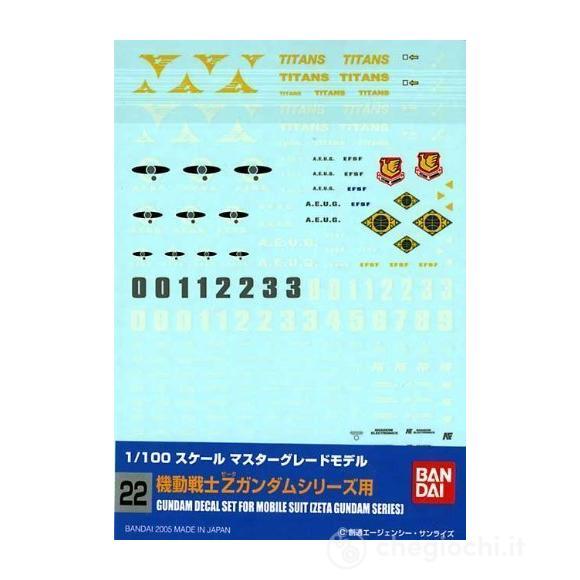 Gundam Decal 22 Mg Multi Zeta