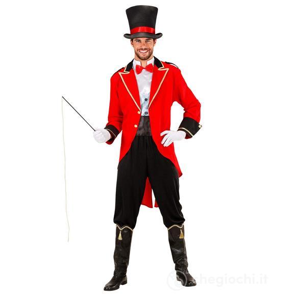 Direttore Di Circo (Giacca, Gilet Con Camicia E Farfallino, Pantaloni, Cappello, Frusta) XL