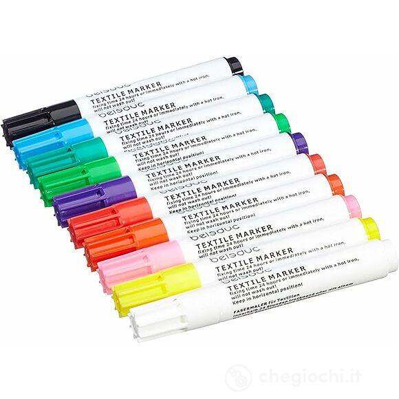 Set Di 10 Pennarelli Per Stoffe (40152)