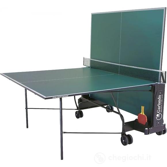 Ping Pong Challenge Indoor con ruote - piano verde - per interno