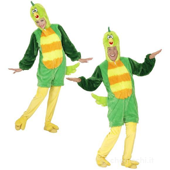 Uccello Verde In Peluche Soft (Costume Con Cappuccio E Maschera) (M/L - H 175 Cm)
