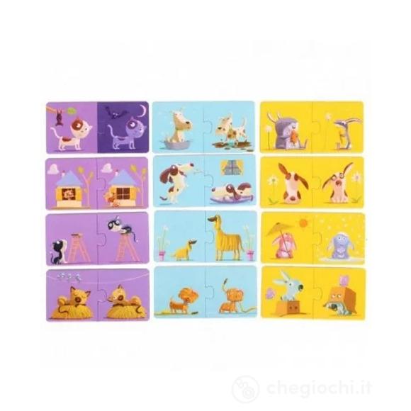 Opposti - Giochi educativi - Puzzle duo-trio (DJ08162)
