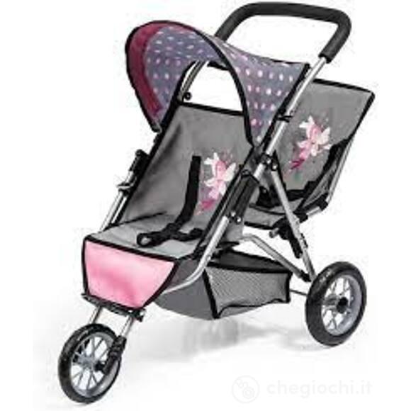 Carrozzina Per Gemelli Twin Jogger Grigio