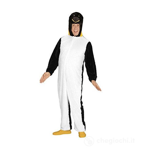 Pinguino In Peluche Soft (Costume Con Cappuccio E Maschera) (XL - H 190 Cm)