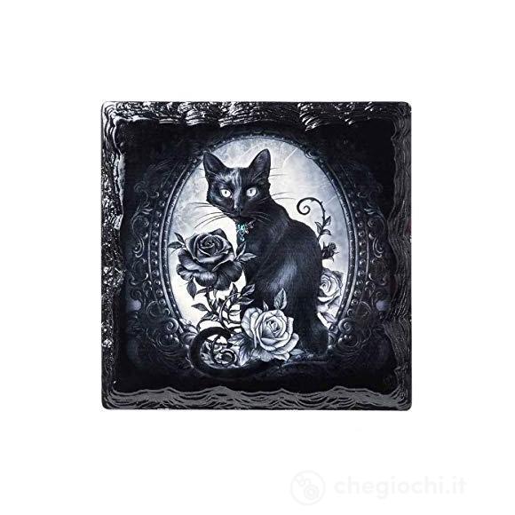 Paracelsus' - Cat Roses Ceramic Individual Coaster (Sottobicchiere)