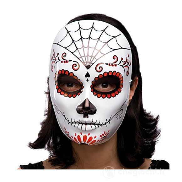175 - Maschera Viso Medio  In Plastica Con Decorazioni