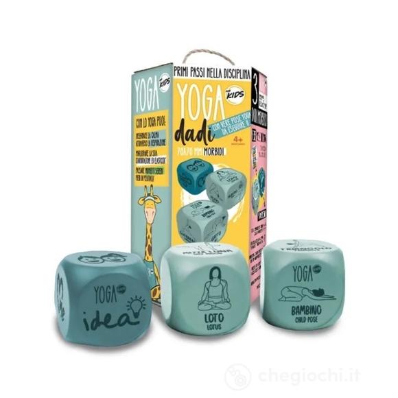 Set Yoga Bambini In Legno Con Dadi Esercizi, Carte E Scatola, Gioco Educativo E Divertente
