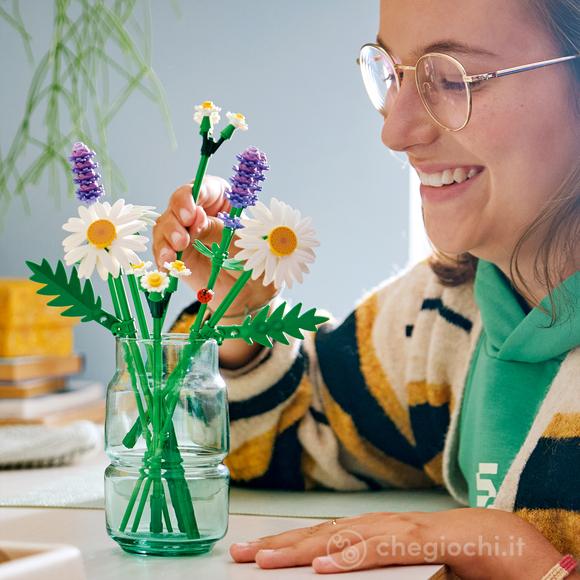 LEGO Botanicals 11508 Margherite, Bouquet di Fiori Artificiali con Margherite Finte, Lavanda, Regalo di Compleanno Bambine 9+