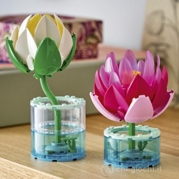 LEGO Botanicals 11511 Ninfee, Piante Artificiali con Fiori Finti in 2 Vasi, Decorazione Camera da Letto, Regalo Bambini 9+