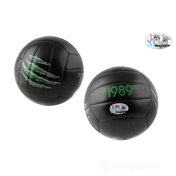 Pallone Cuoio Volley Nero Graffio