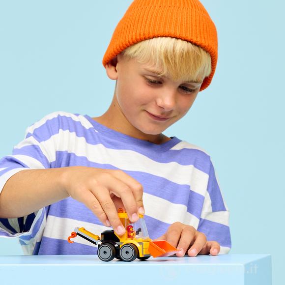 LEGO City 60483 Veicoli – Ruspa da Cantiere, Giocattolo con Minifigure Junior di Operaio, Regalo da Collezione per Bambini 5+