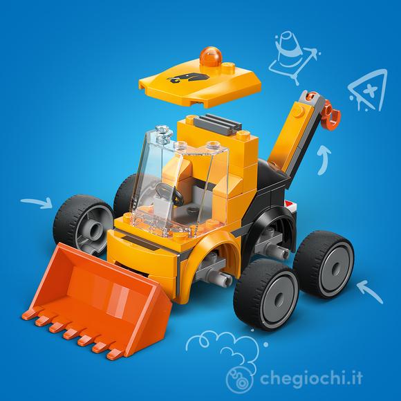 LEGO City 60483 Veicoli – Ruspa da Cantiere, Giocattolo con Minifigure Junior di Operaio, Regalo da Collezione per Bambini 5+