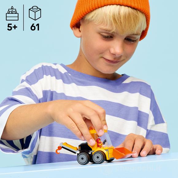 LEGO City 60483 Veicoli – Ruspa da Cantiere, Giocattolo con Minifigure Junior di Operaio, Regalo da Collezione per Bambini 5+