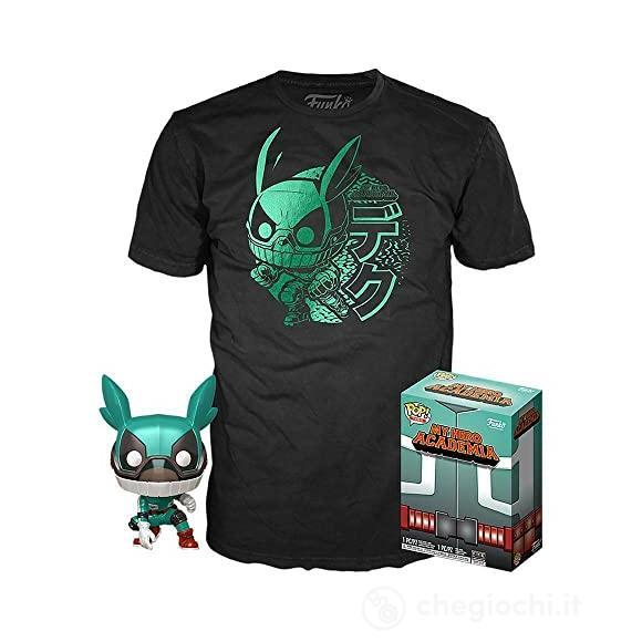 My Hero Academia - Pop Funko & Tee Box - Deku W/Helmet 9cm (T-Shirt L)